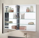 New Oil Rubbed Bronze 24" Bernstein Surface Mount Deco Aluminum Mirror Medicine Cabinet by Signature Hardware